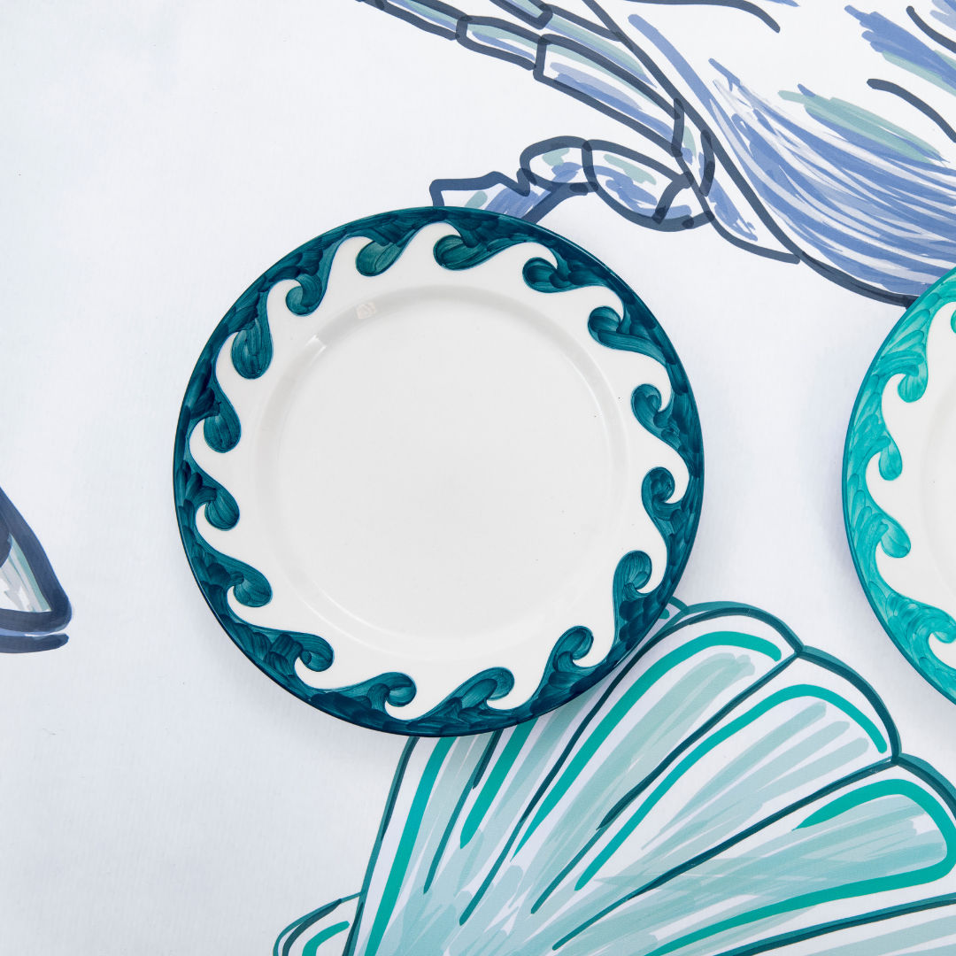 Blue Dive In Dinner Plate Set-Of-Two