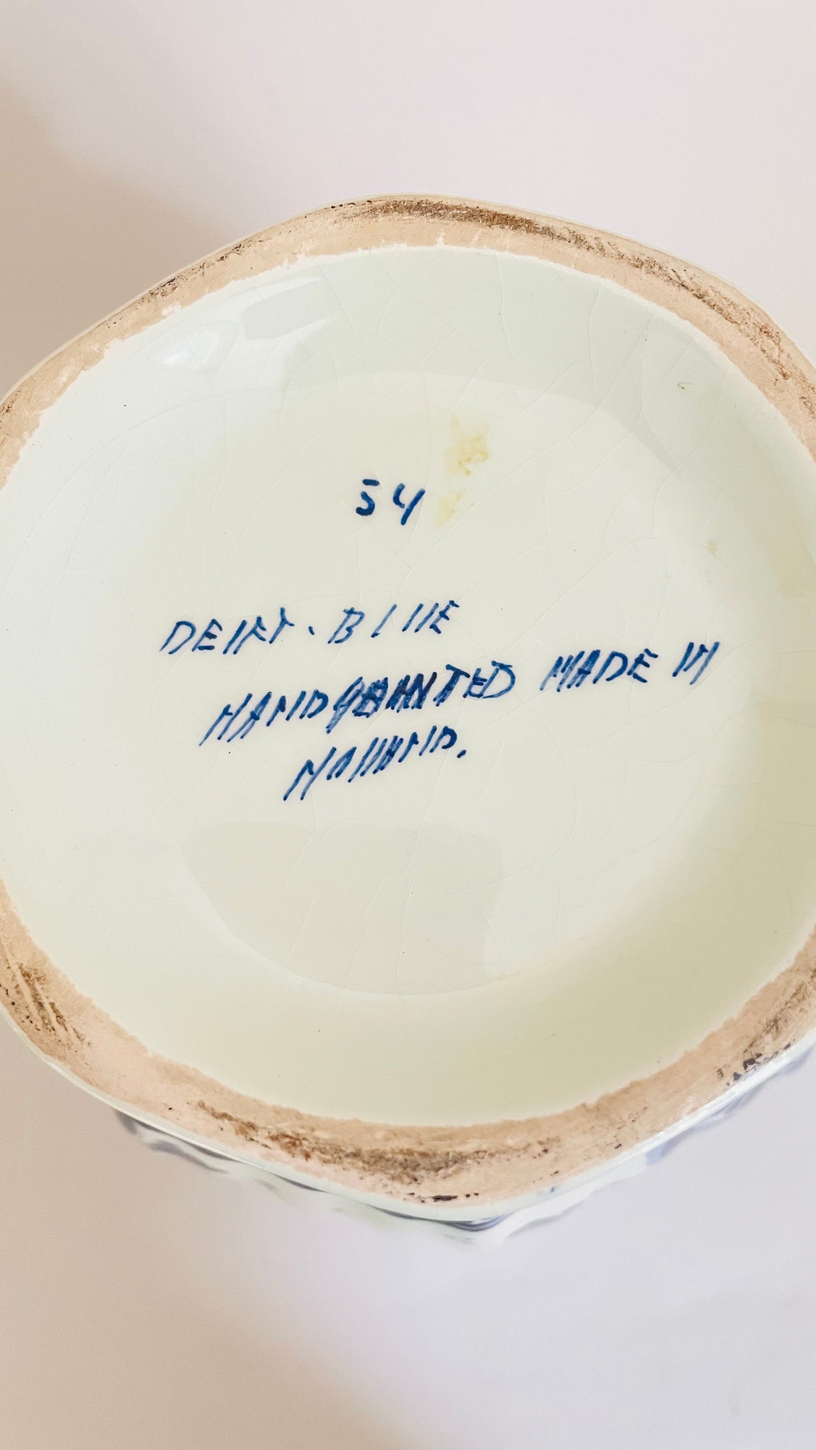 Antique Delft Table Lamp