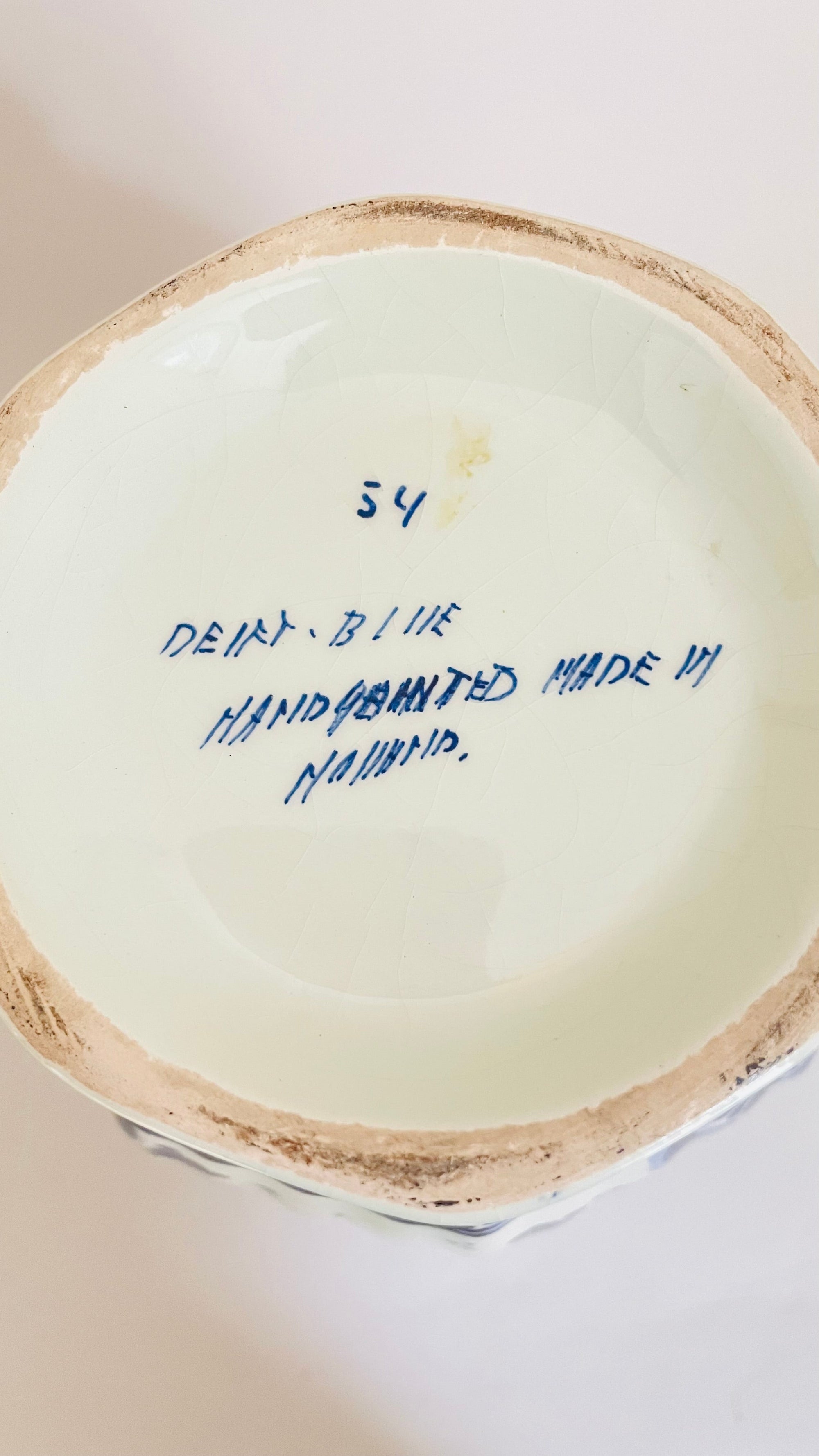 Antique Delft Table Lamp