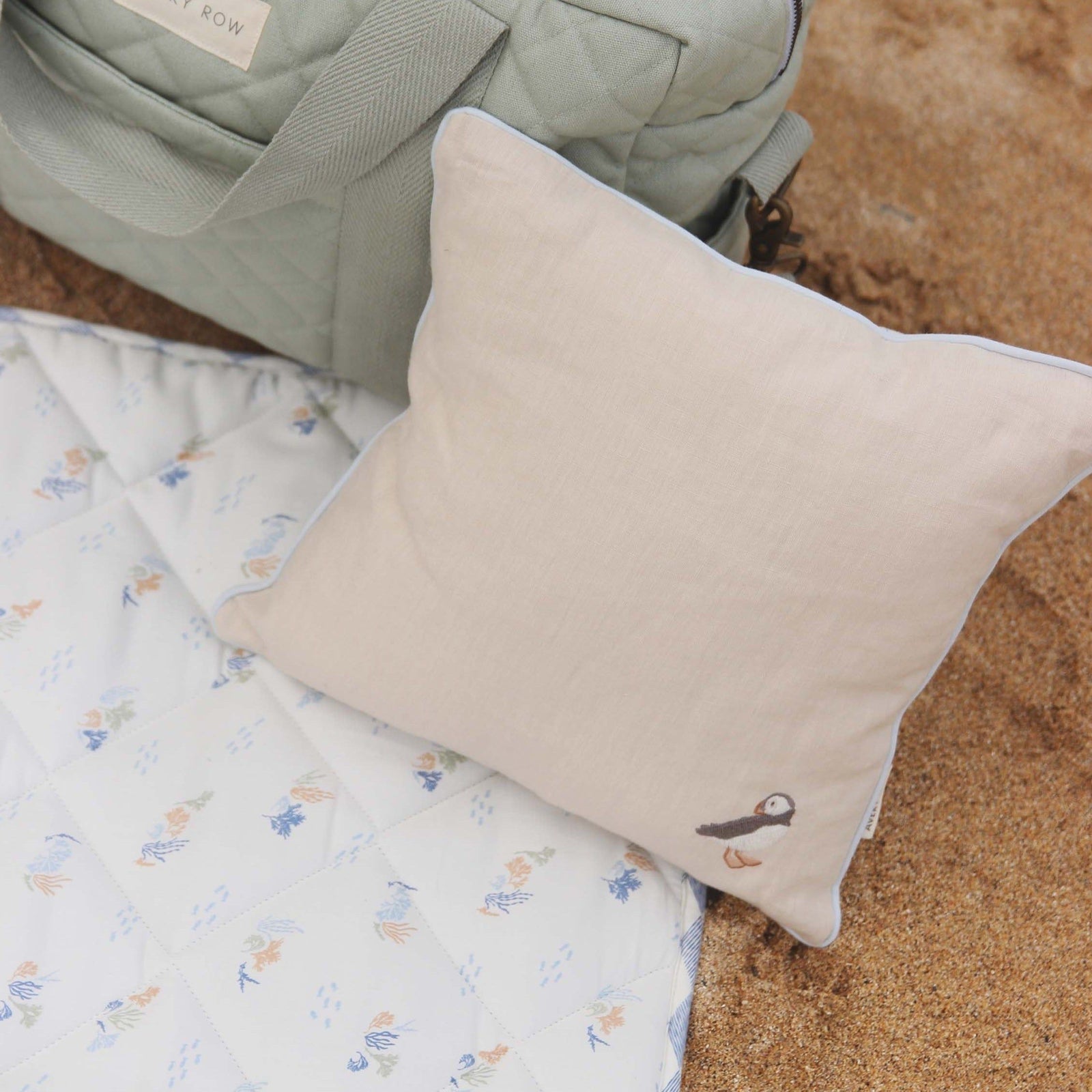 Square Linen Scatter Cushion - Coastline