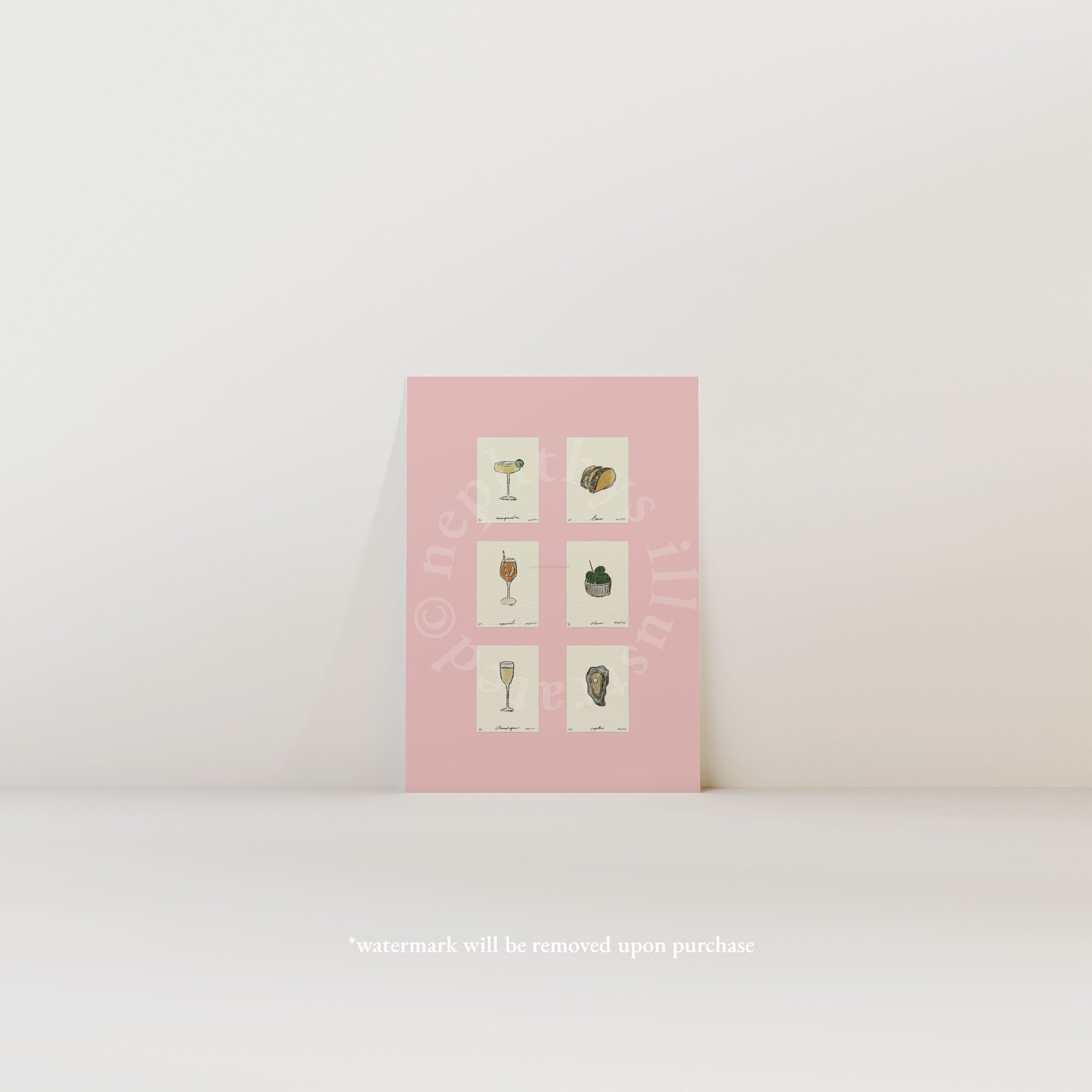 Sips & Snacks Set Print