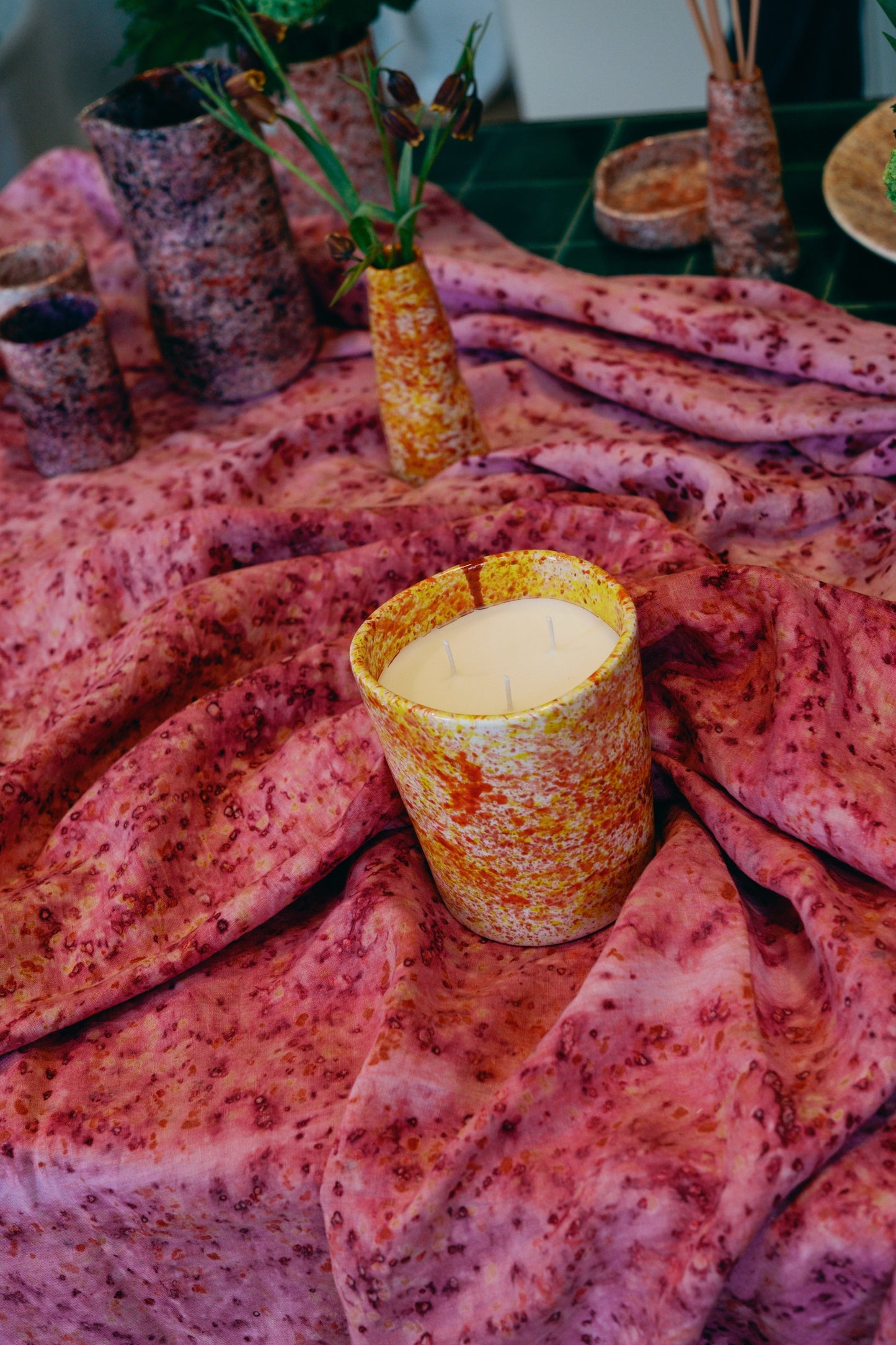 Chamomile Splatter Candle