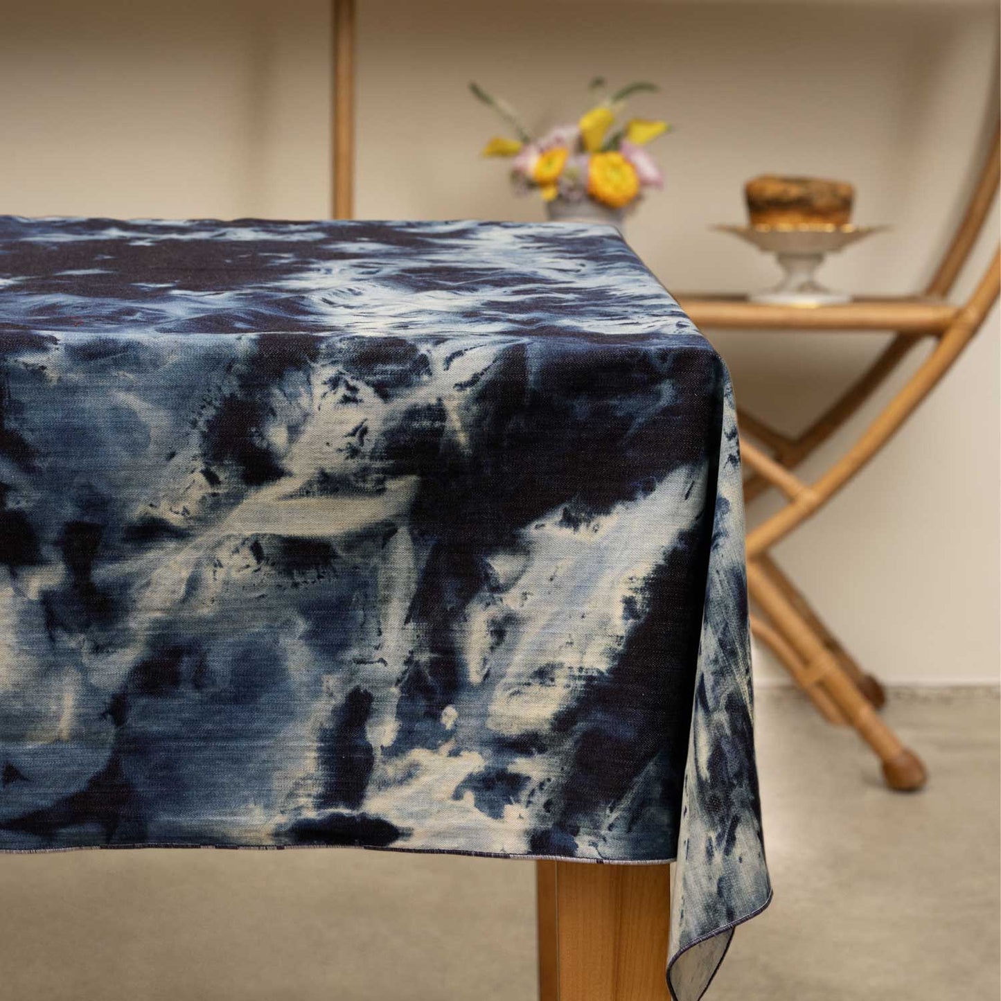Tie-Dye Denim Tablecloth