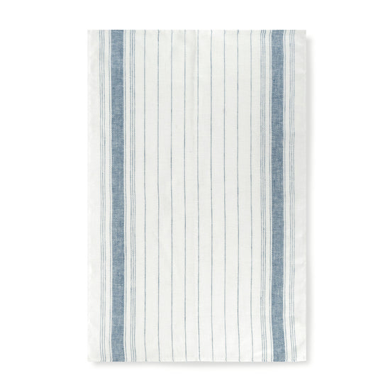 Set of 3 Varied Kitchen Towels in French Red & Blue