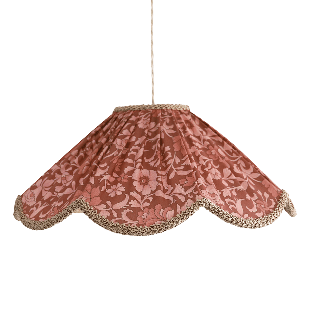 Françoise Floral-Shaped Pendant Light 'Auburn Flowers' Print