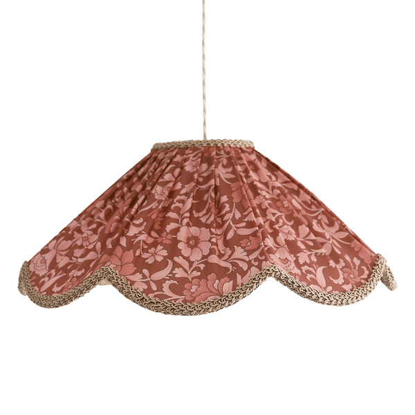 Françoise Floral-Shaped Pendant Light 'Auburn Flowers' Print