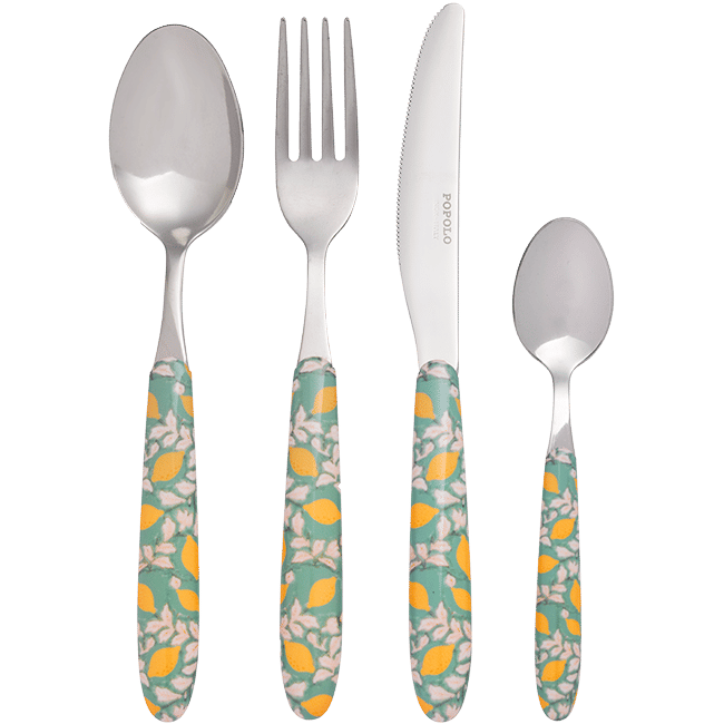 Cutlery Set of 4 Citrons