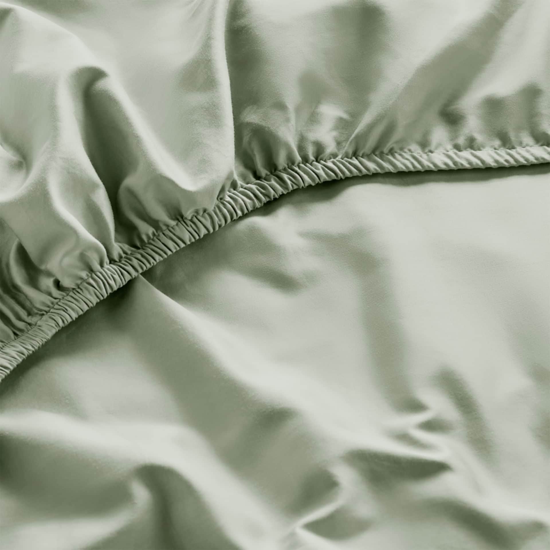 Luxury Organic Cotton Sage Green Perfect Fitted Sheet