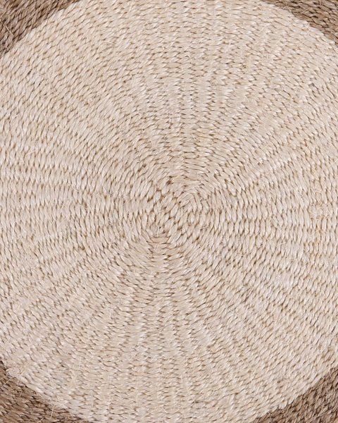 CHANGA: Natural and Light Taupe Woven Circular Placemat