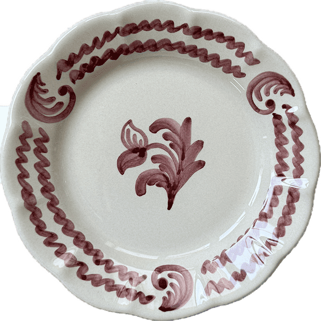 Antica Plate 25cm Burgundy