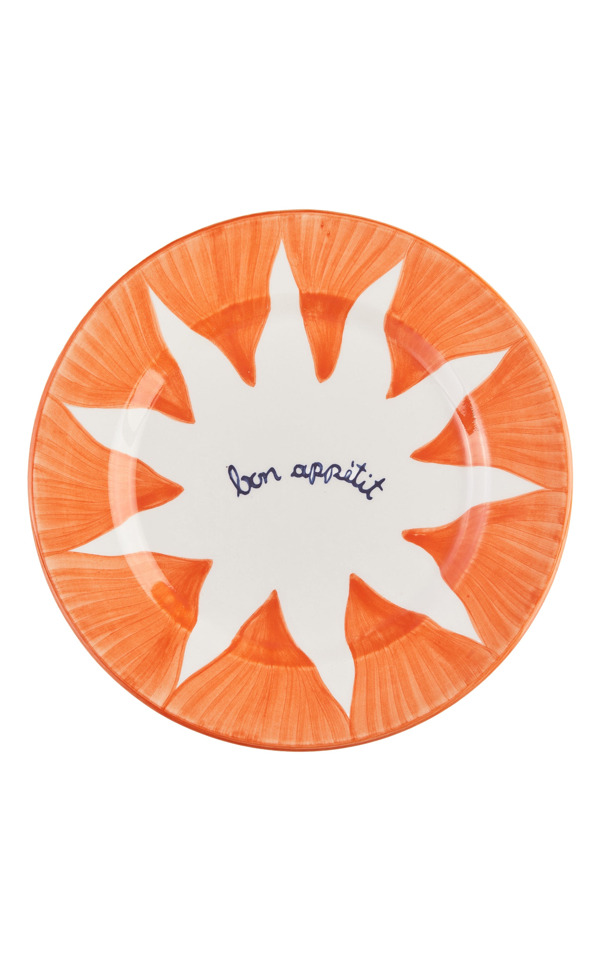 Soleil Orange Dessert Plates Set-Of-Two