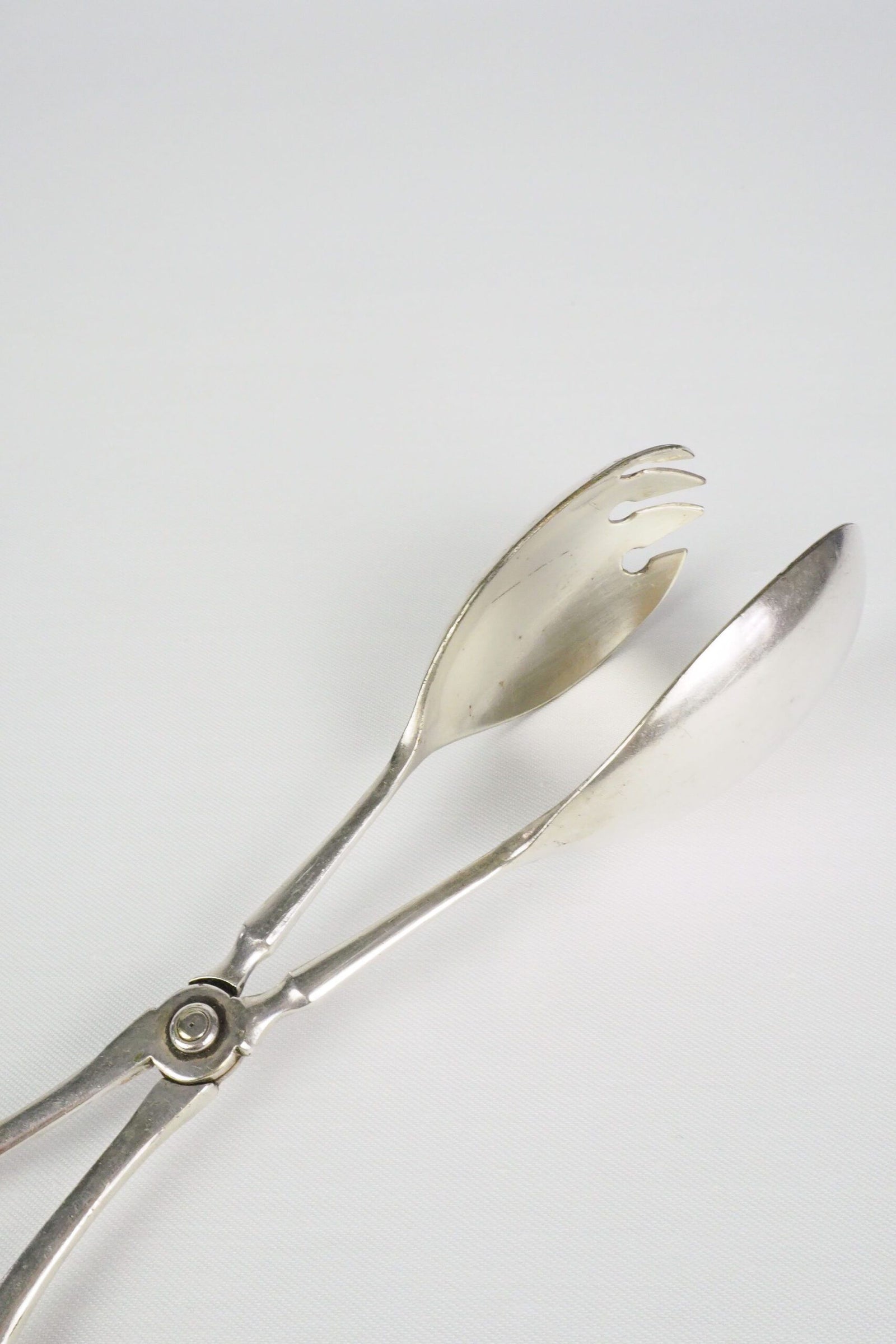 Silver Plate Hinged Salad Servers