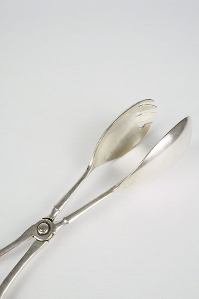 Silver Plate Hinged Salad Servers