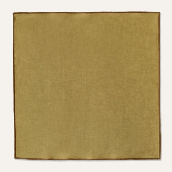 Set of 100% Linen Napkins in Olive Green