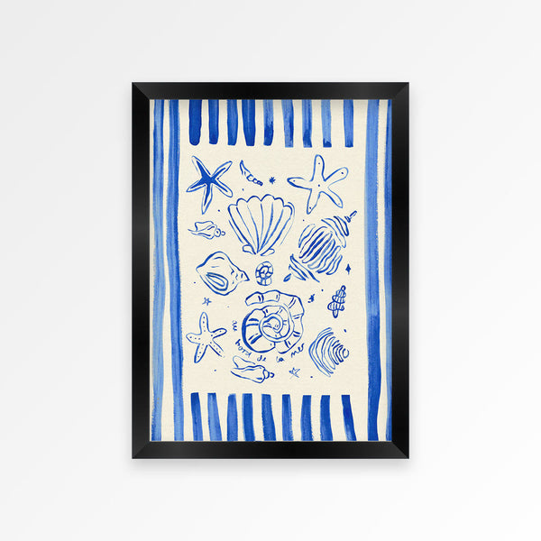 By The Seaside Hand Painted Print