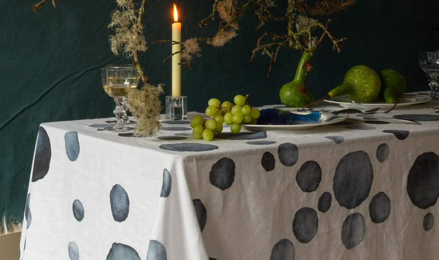 Blue Dots Tablecloth