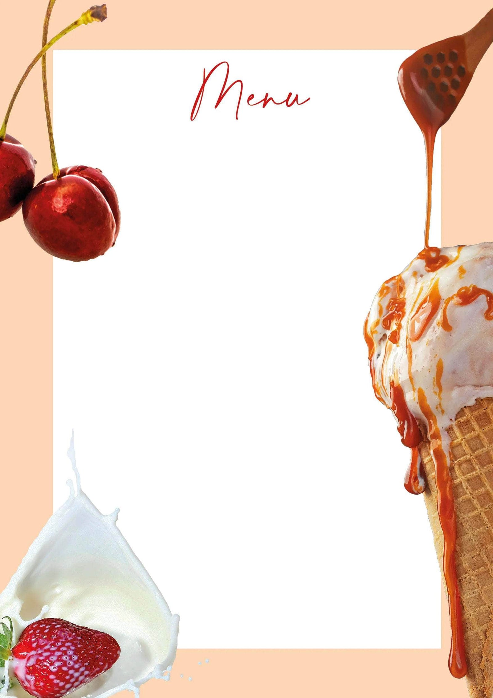 Let's Get Fruity Menu Cards X 10
