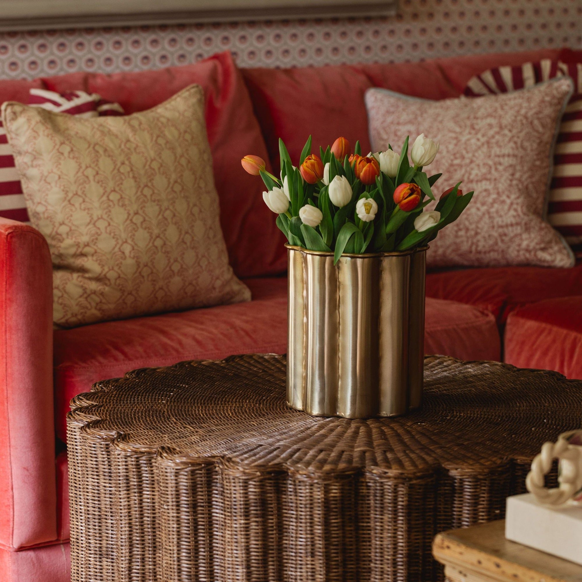 Poppy Rattan Waste Paper Bin (Large)