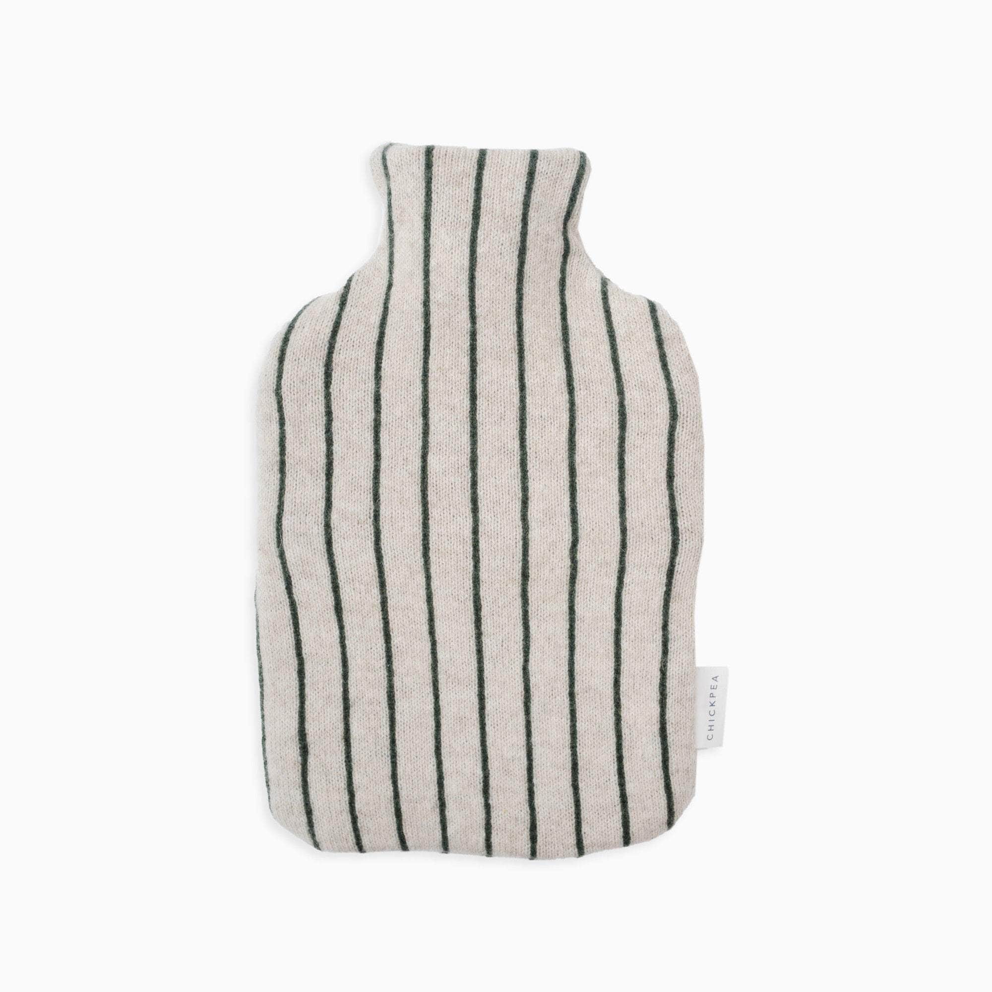 Green Wide Stripe Hot Water Bottle
