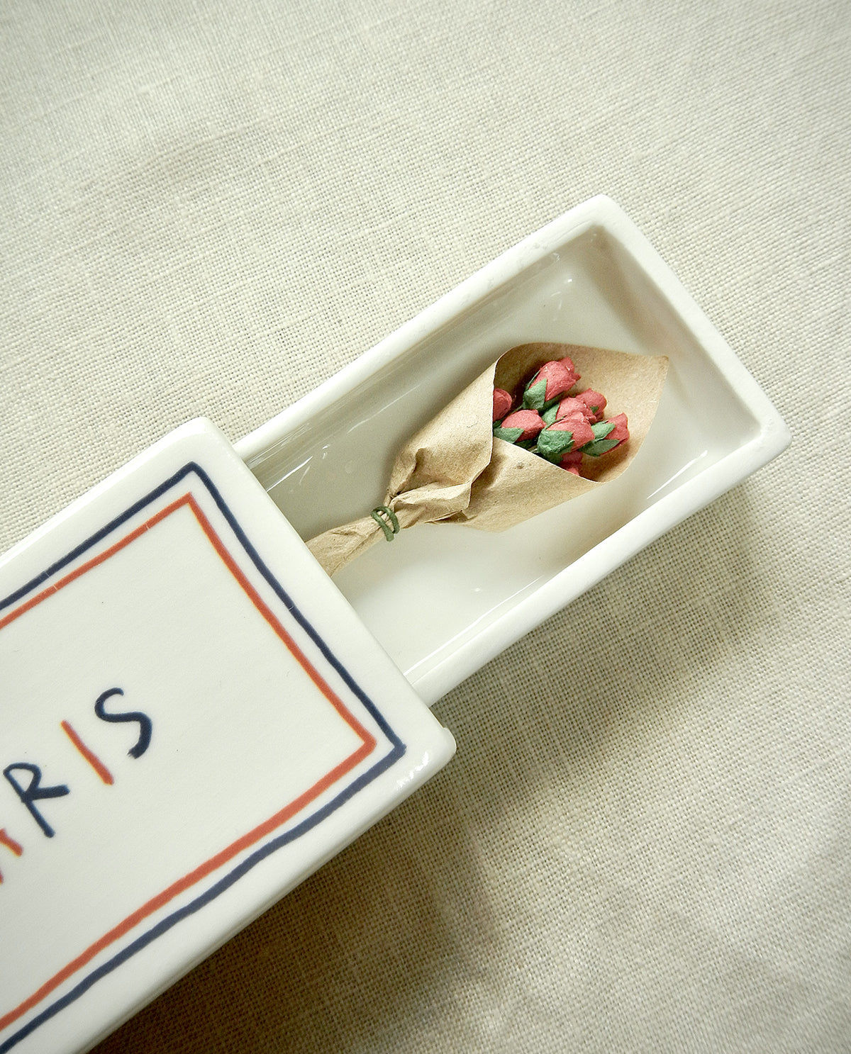 ‘Paris’ Ceramic Matchbox