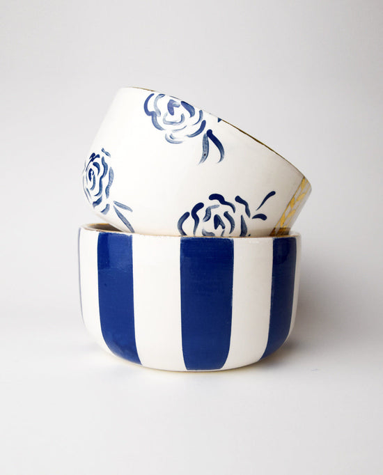 Royal Blue Stripe Bowl