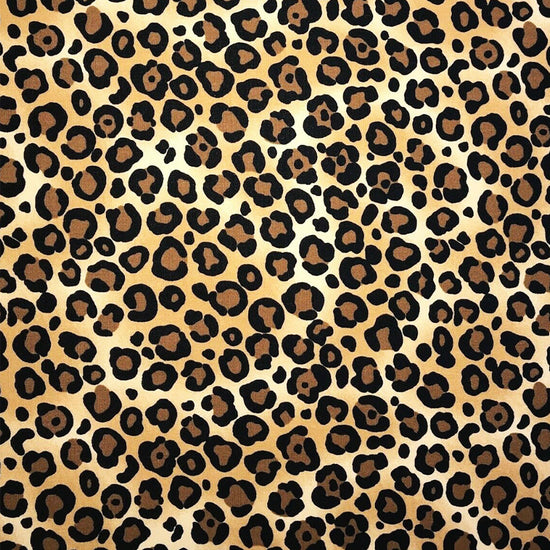 Leopard Print Silhouette Lampshade in Egg Yolk Yellow Cotton