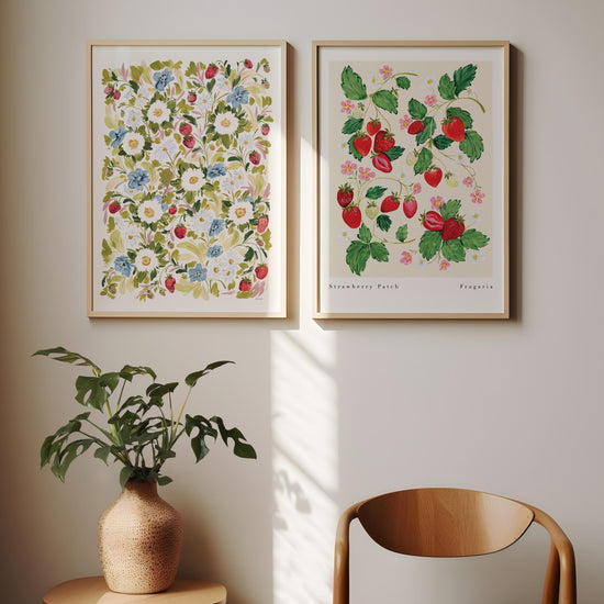 Garden Strawberries Art Print