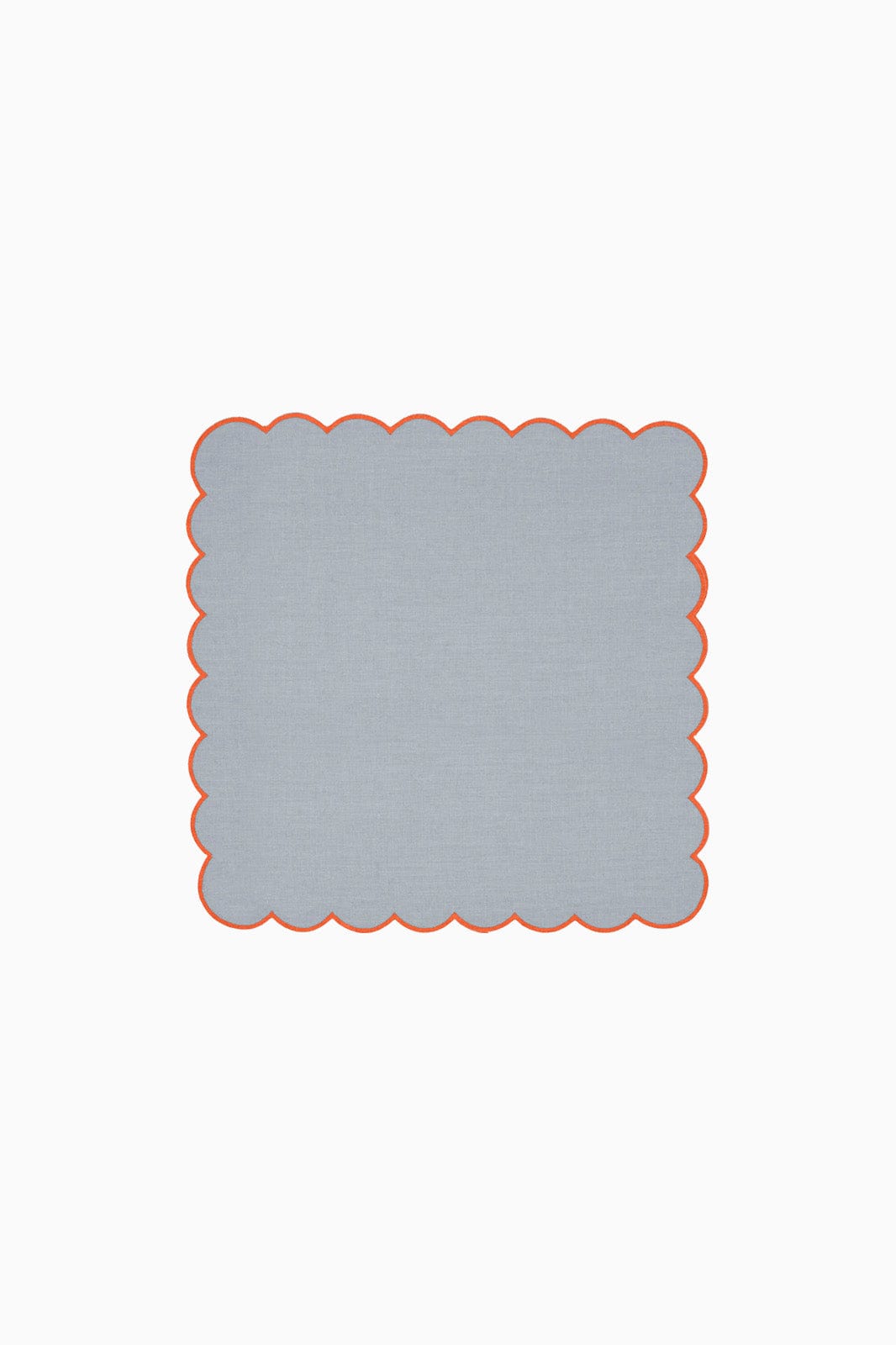 Zero-Waste Scalloped Linen Napkins Sky Blue - Set of 2