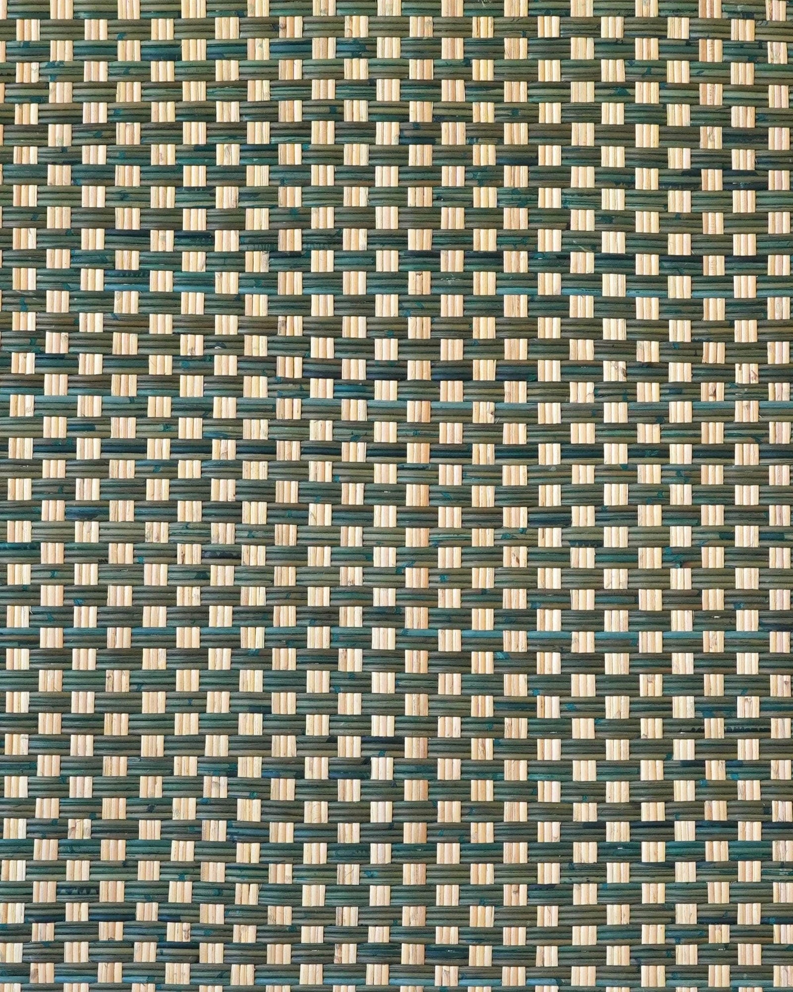 Single Rattan Headboard - Green