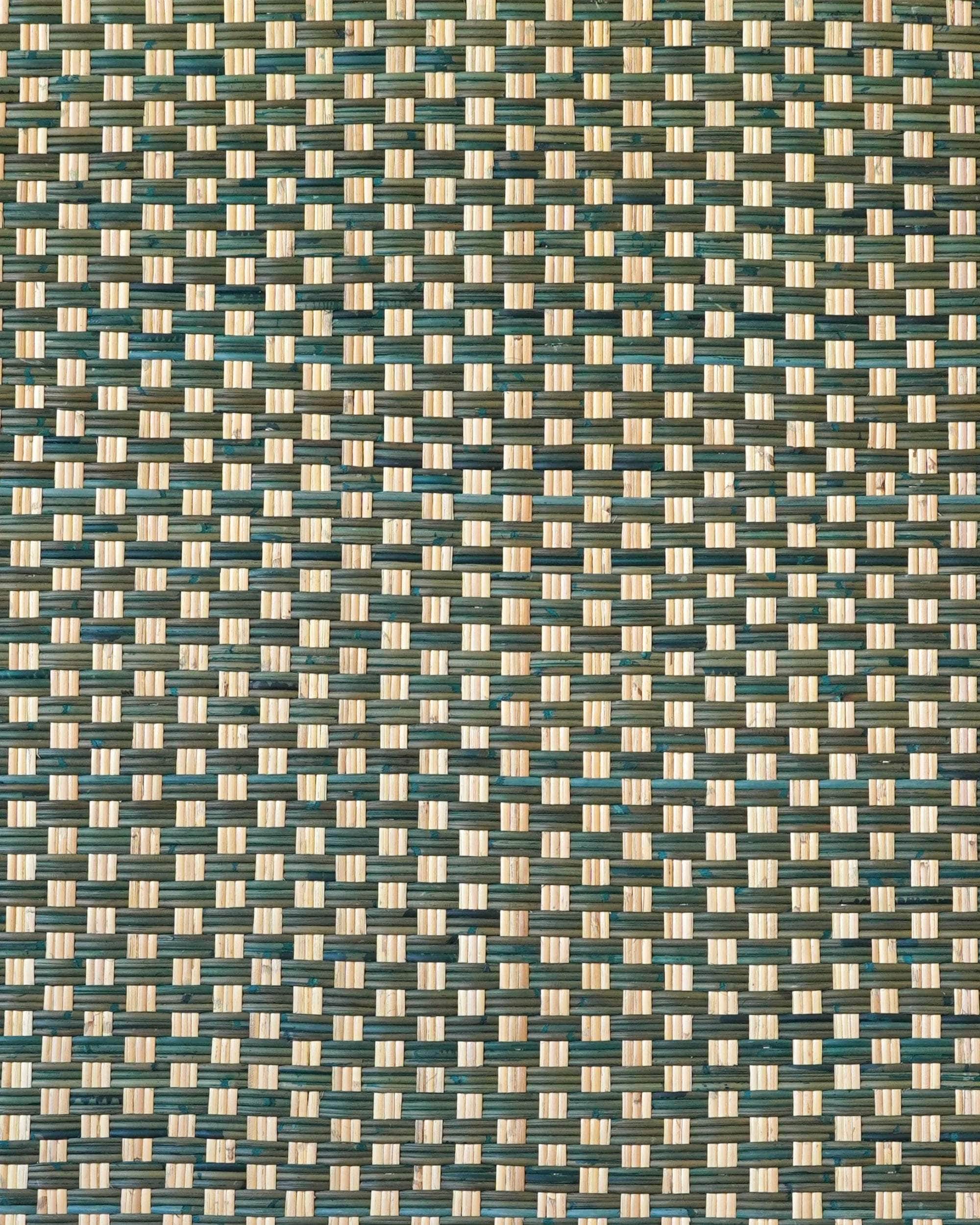 Single Rattan Headboard - Green