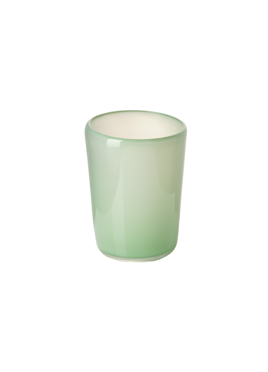 Thyme Hand Blown Water Glass in Opaque Green