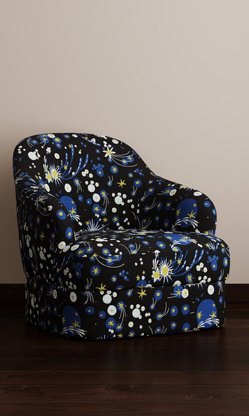 Solaris Linen Cotton Fabric Ink Blue
