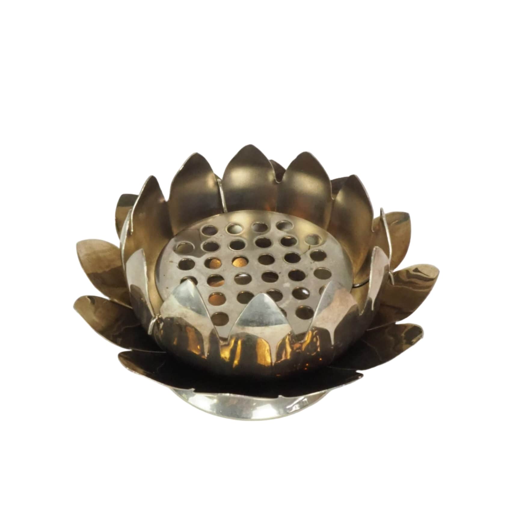 Silver Plate Lotus Flower Vase