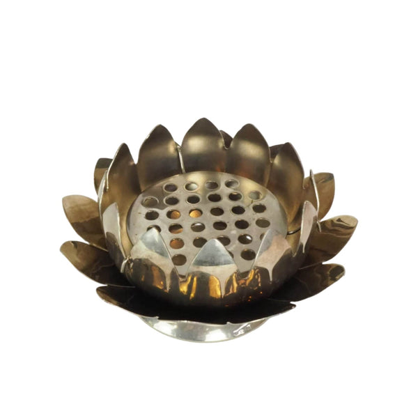 Silver Plate Lotus Flower Vase