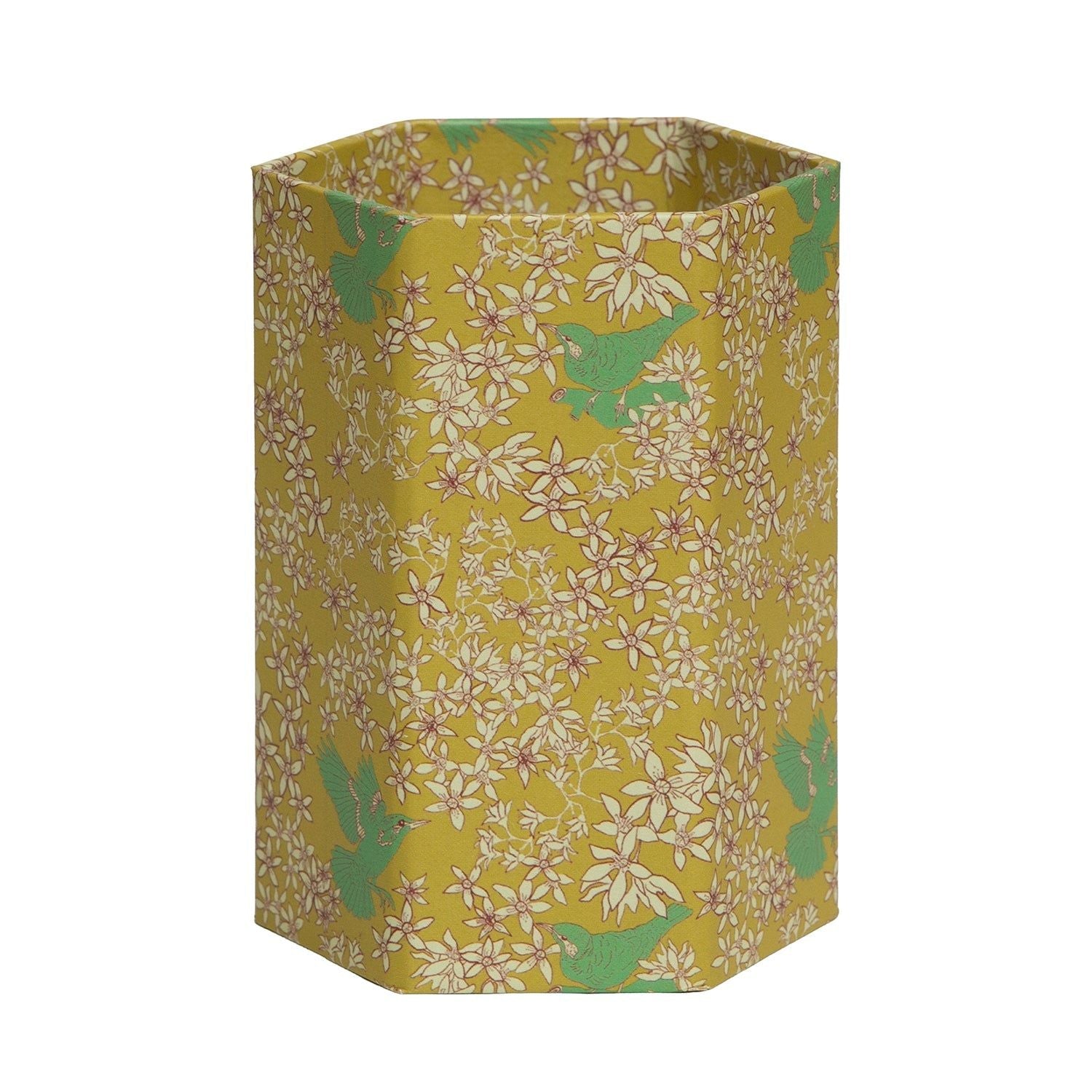 Corali Lemon Deeps Hexagonal Brush Pot