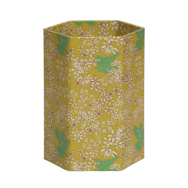 Corali Lemon Deeps Hexagonal Brush Pot