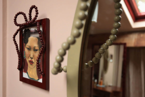 Beaded Bow Frame