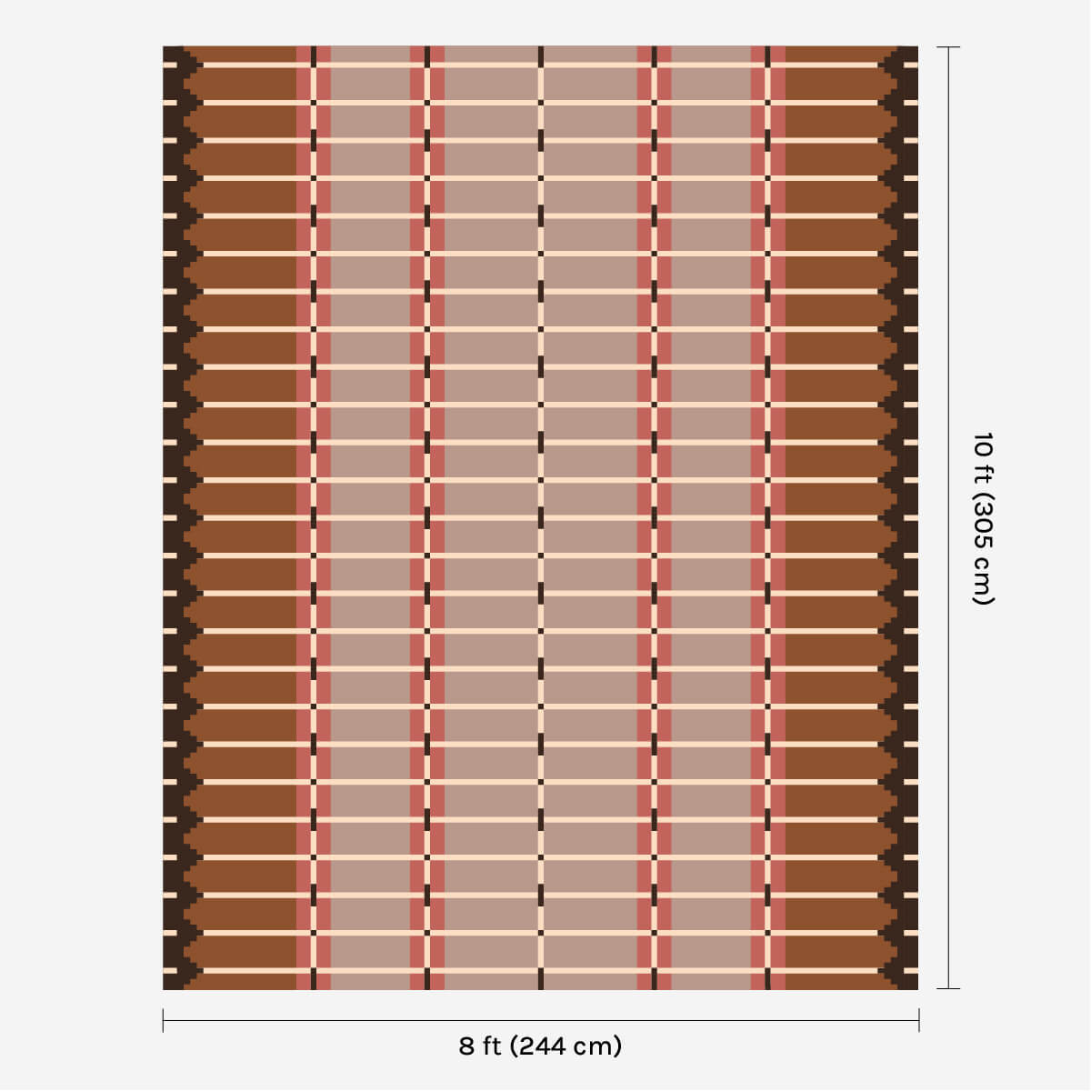 Corbie Flatweave Rug - Taupe Brown-