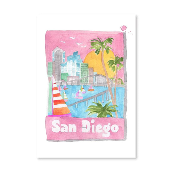 San Diego Matchbook Print
