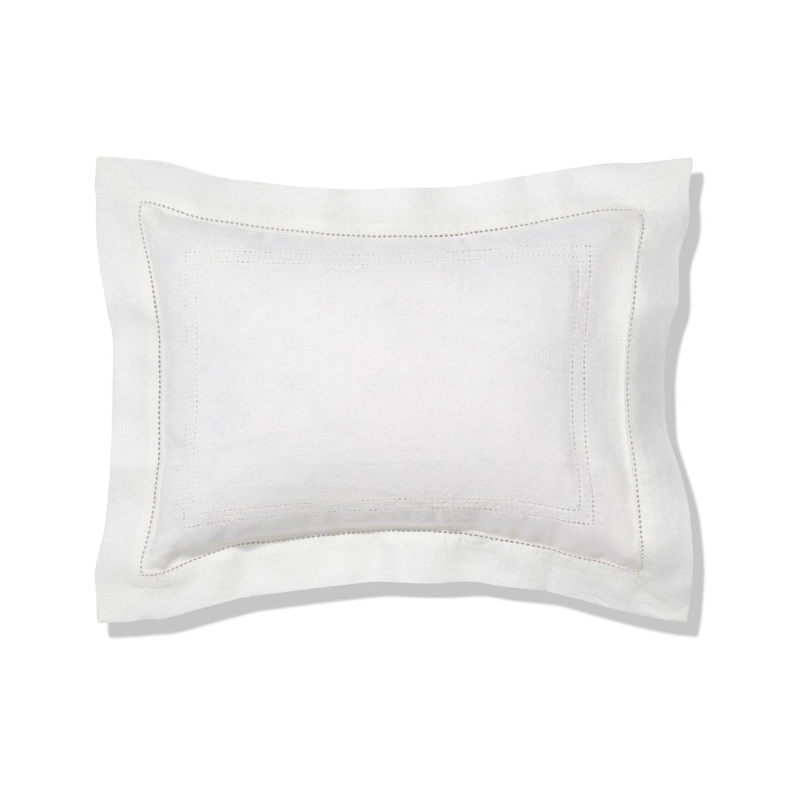Boudoir Pillow with Hemstitch in Ivory White
