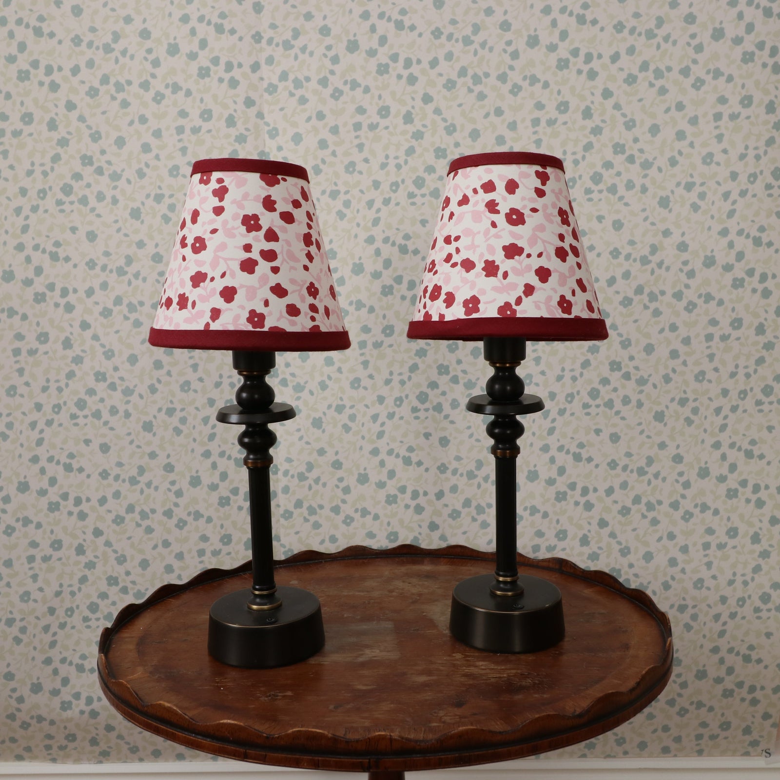 Lampshade - Small Clip-On Blossom Two Pinks