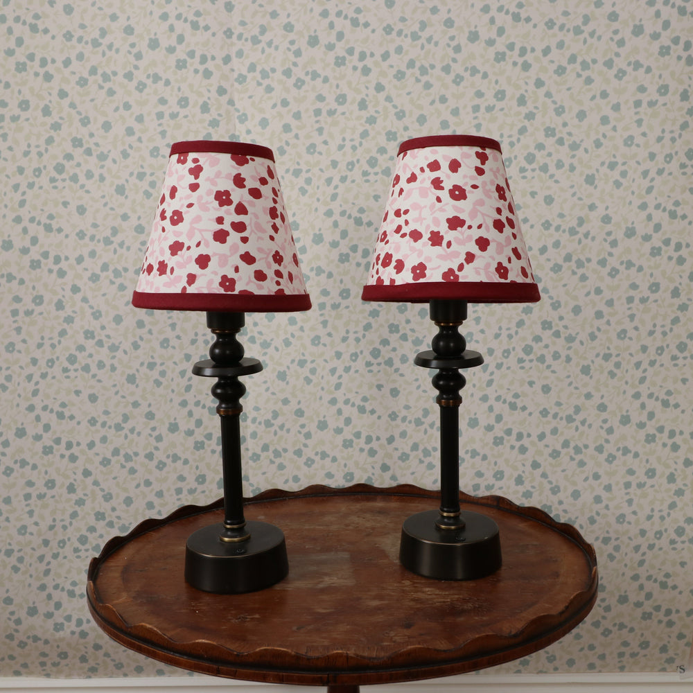 Lampshade - Small Clip-On Blossom Two Pinks