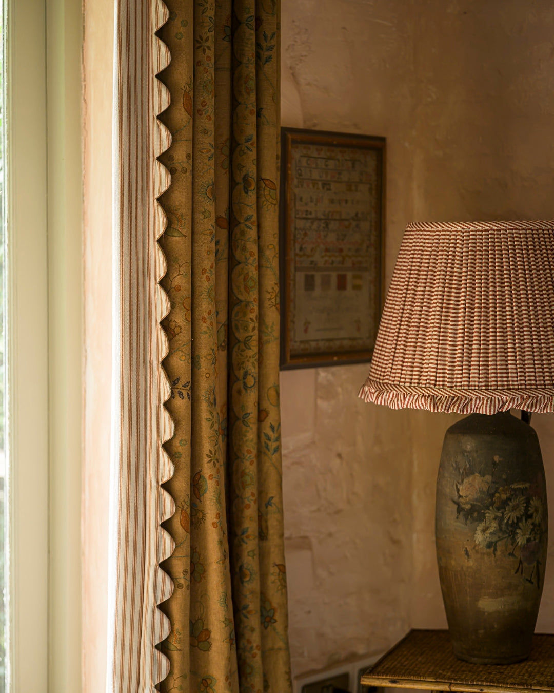 Striped Cross Cherry Lampshade