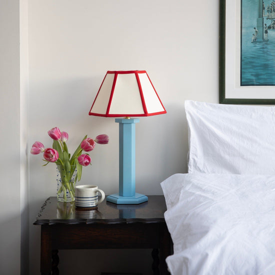 Hexagon Bedside Lamp - Beaufort Blue (US)
