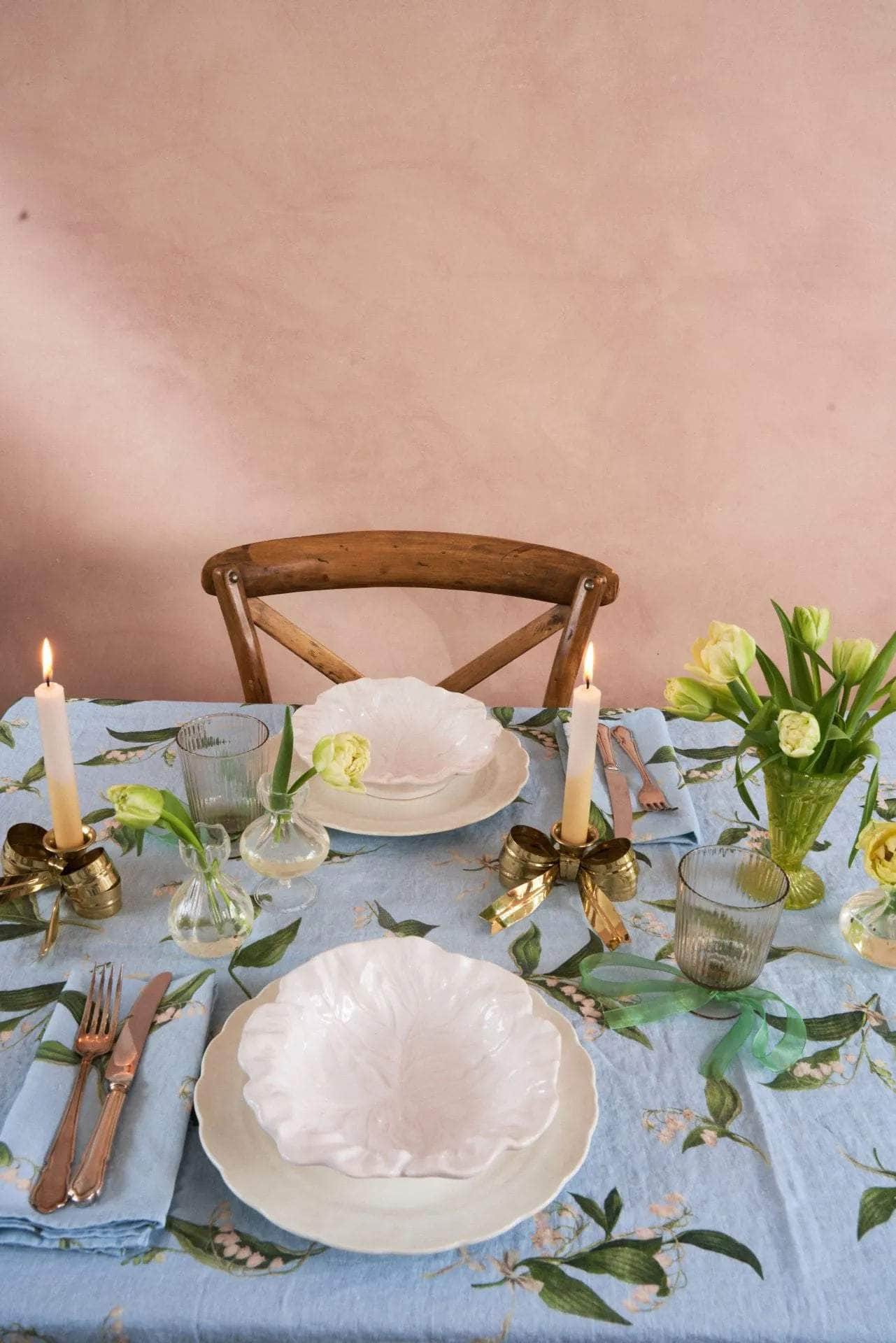 Lily Of The Valley Linen Tablecloth