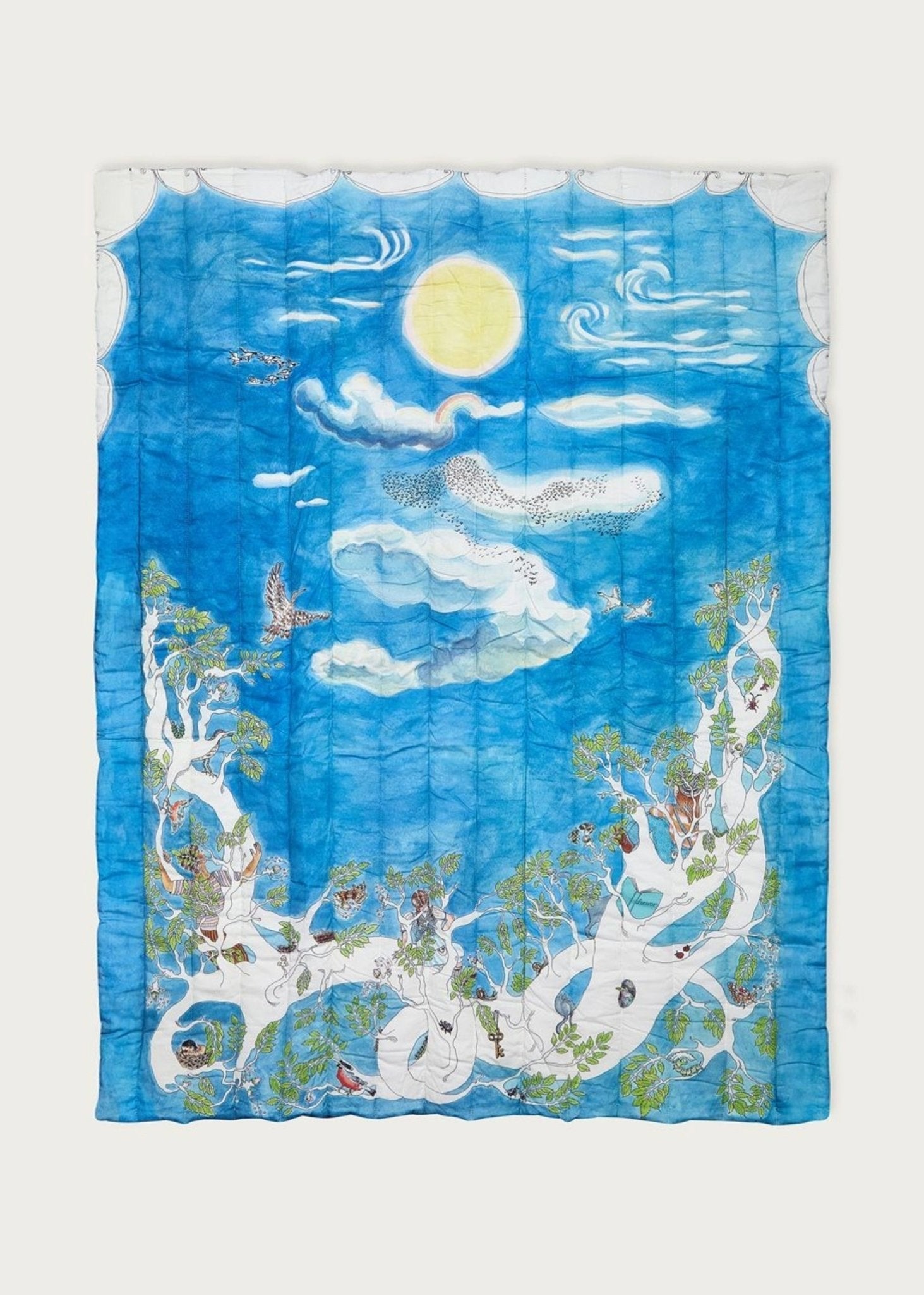 The Space Above the Ground Quilted Blanket