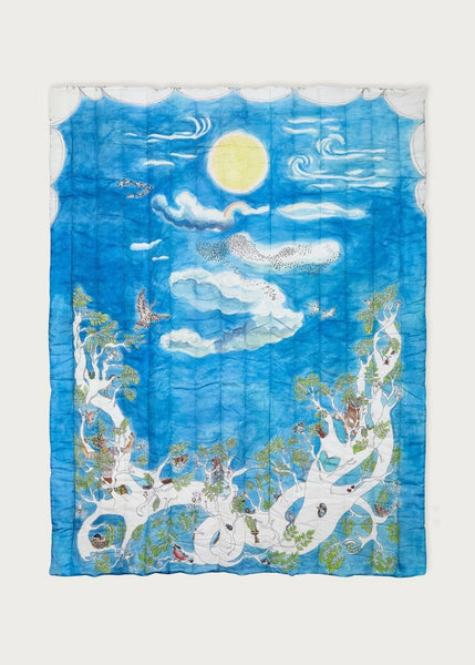 The Space Above the Ground Quilted Blanket