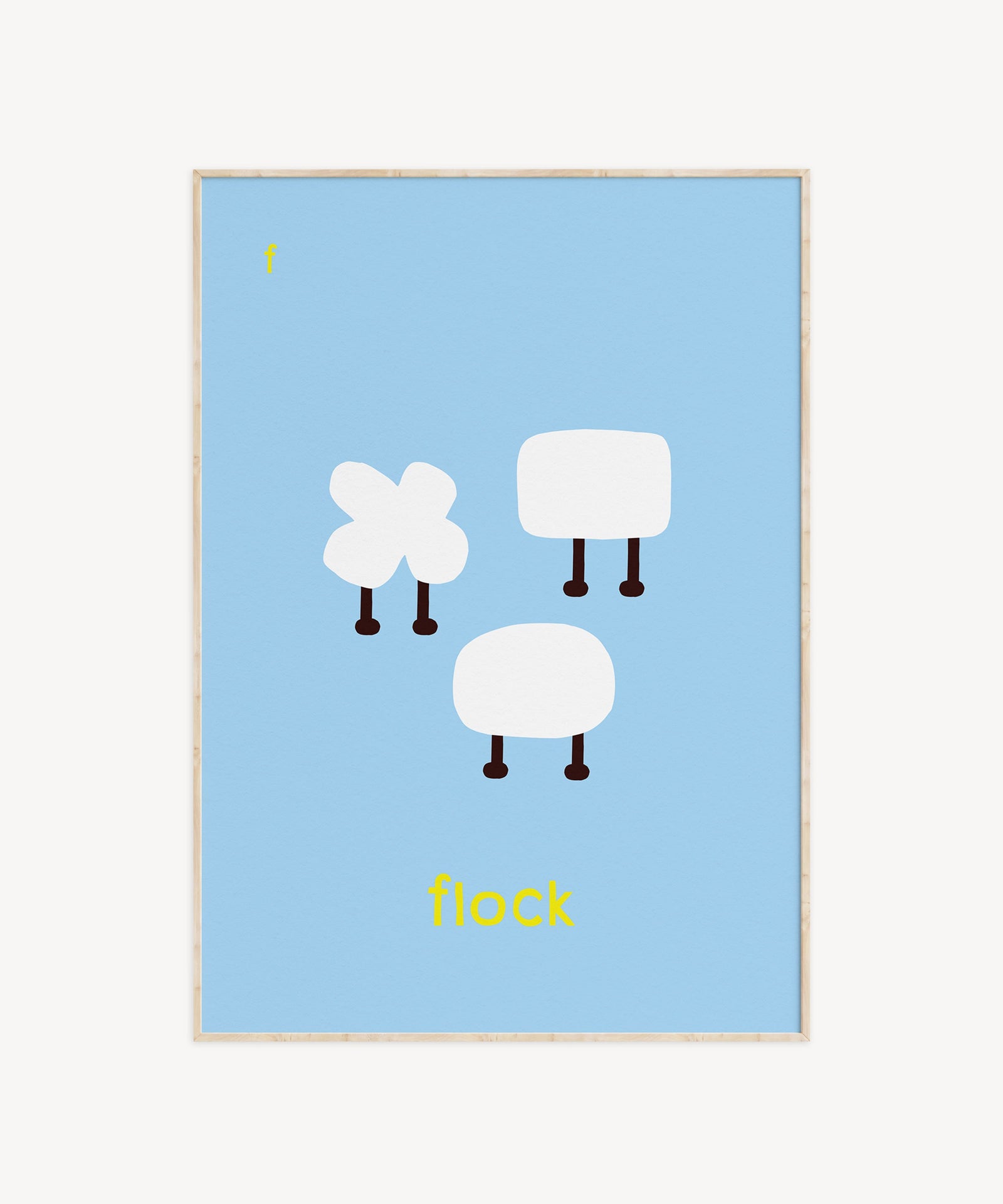 F for Flock Art Print
