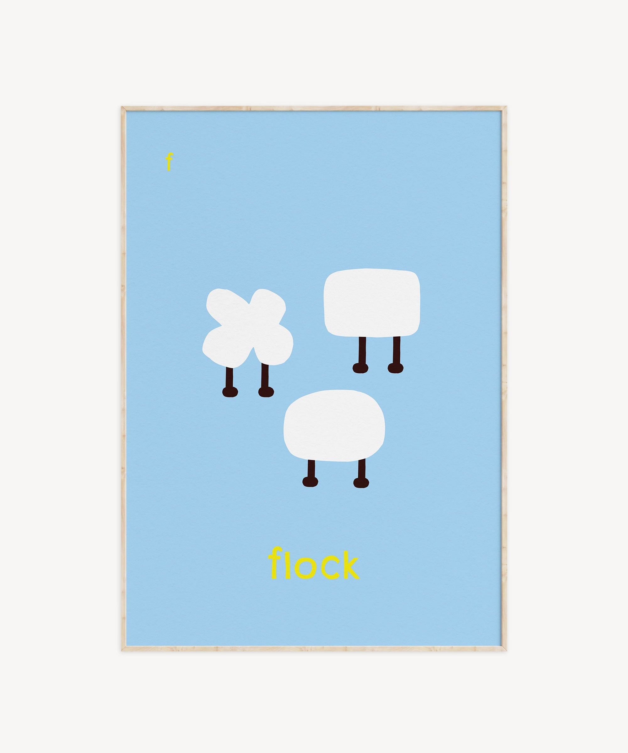 F for Flock Art Print