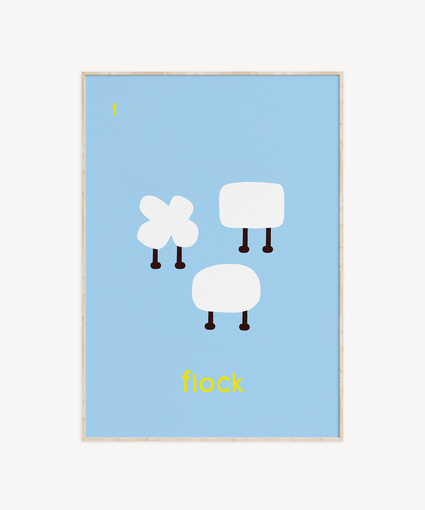 F for Flock Art Print